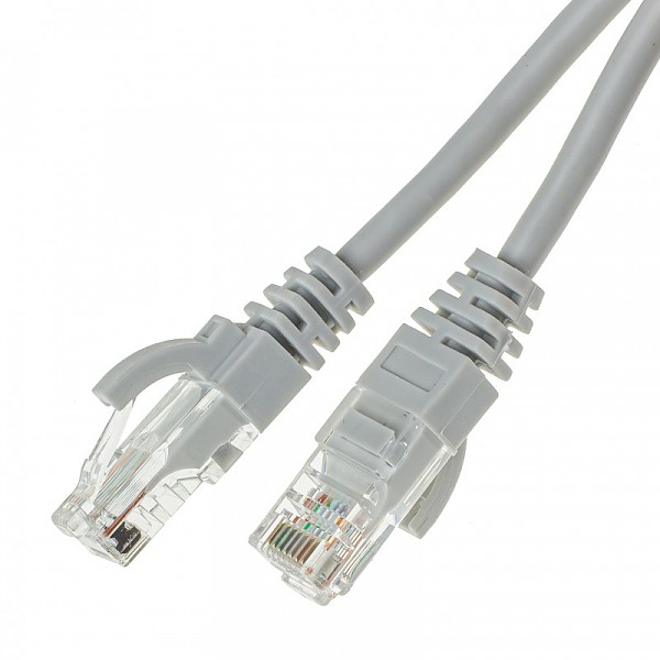 Patch cable UTP cat. 6,  5.0 m, grey
