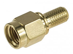 SMA male reverse pin connector (RP), crimp type, RG58 