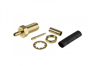 SMA female reverse pin connector (RP), crimp type, RG174 