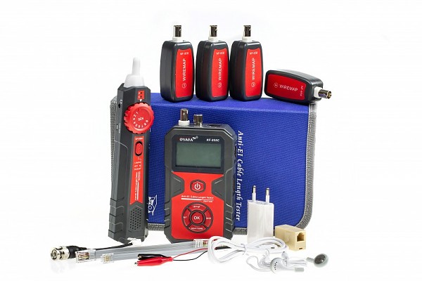 Cable tester RJ-45, w/LCD, wire tracker, VFL (NOYAFA NF-858C) 