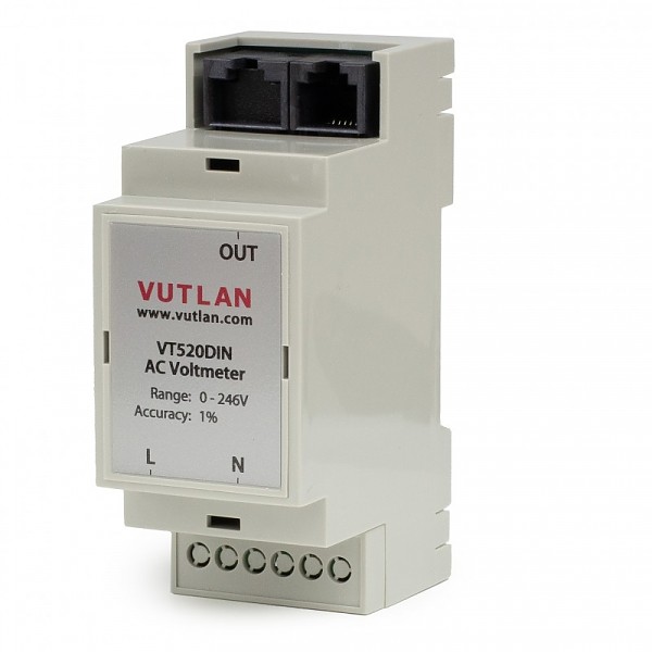 DIN AC voltage monitor (Vutlan VT520DIN) 