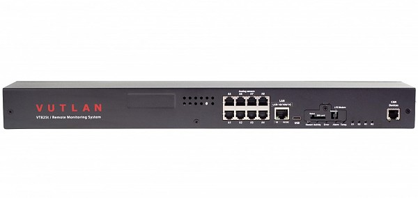 Monitoring unit 19" 1U; 8x analog; 1x CAN; 16x dry contact inputs (Vutlan VT825G) 