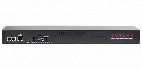Power distribution unit 2x analog, 1xCAN, 8x 230V (Vutlan VT608G) 