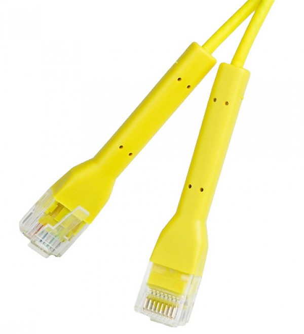Patch cable UTP cat. 6a, 5.0 m, yellow, LSOH, ultra-flex 