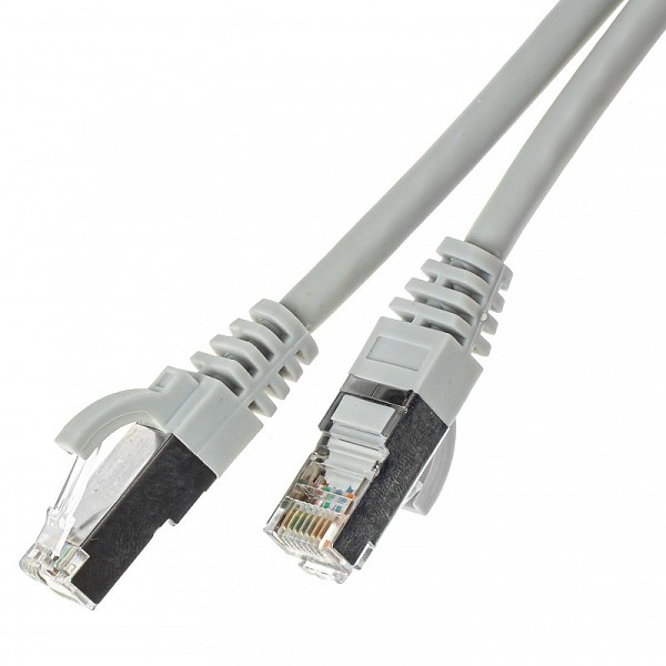 FTP Patch cable, cat. 5e, 2.0m, grey