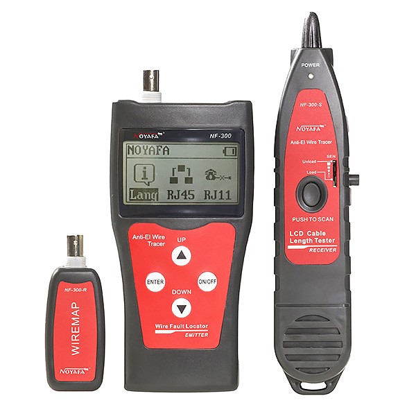 Noyafa NF-300 Cable tester RJ-45, w/LCD and scan detector