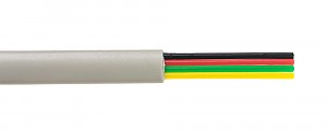 Telephone flat cable, 4 wires, 4C, 12/7, grey, 100 m/R