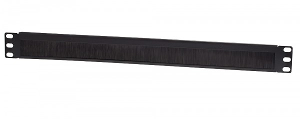 Blind cover with brush, 1U, black 