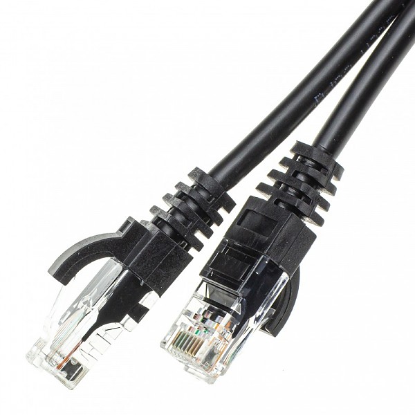 Patch cable UTP cat. 5e, 15.0 m, black 