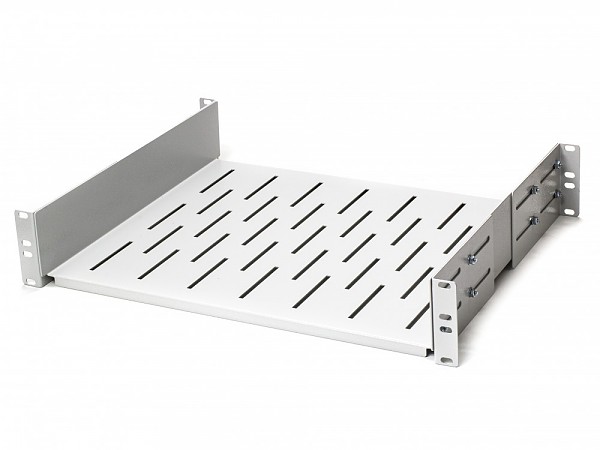 Shelf, 19", 380-560 mm, adjustable, w/bearing, 2U 