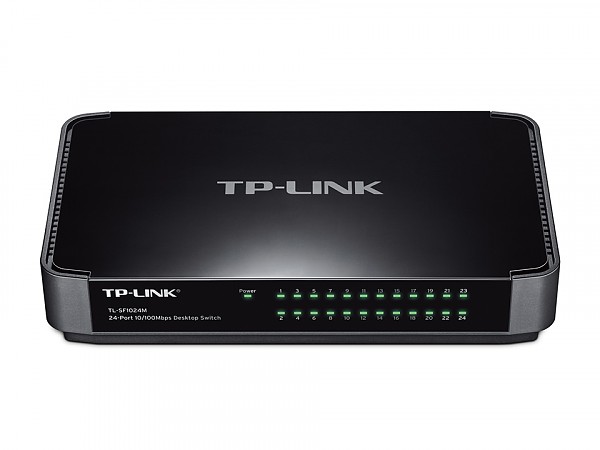 Unmanaged switch, 24x 10/100 RJ-45, desktop (TP-Link TL-SF1024M) 