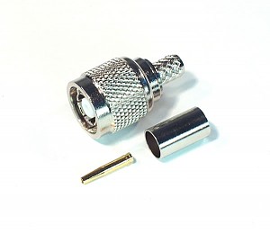 TNC male RP connector (Reverse Pin), crimp type,  H155 