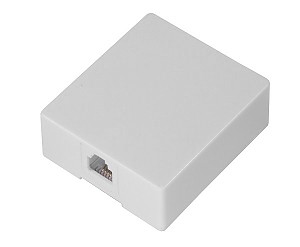 Surface box, 6P4C, standard, white 