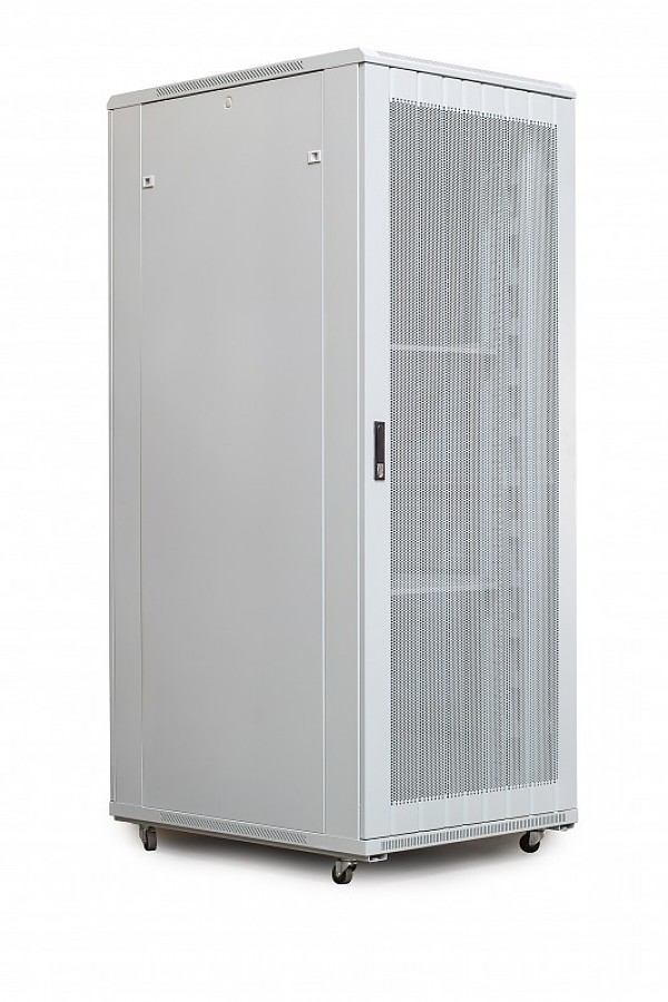 Floor-standing 19" rack cabinet, 42U, perforated door, 1000mm