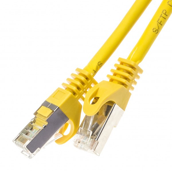 Patch cable S/FTP (PiMF) cat. 6A,  5.0 m, yellow 