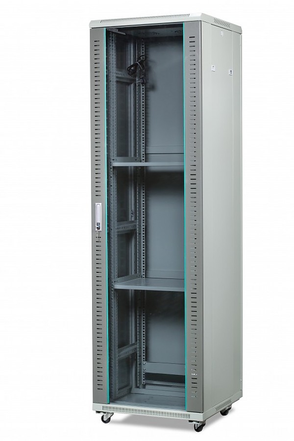 Server Cabinet, Rack 19", 42U, floor standing, glass door, 600mm d.