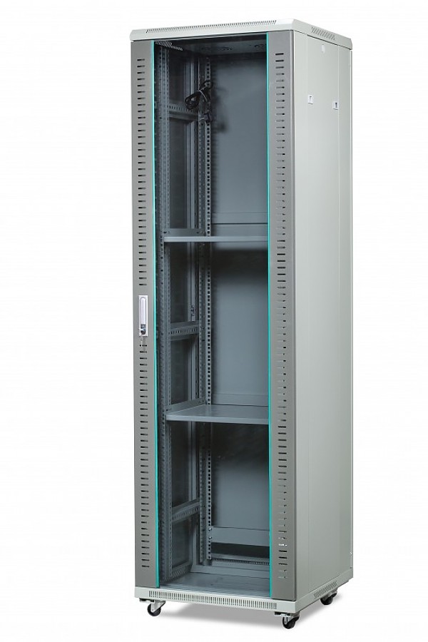 Server Cabinet, Rack 19", 42U, floor standing, glass door, 2000x600x600mm
