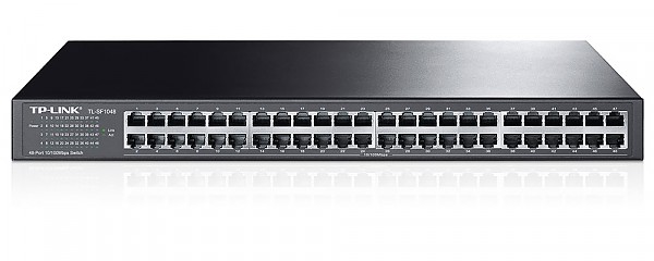 Unmanaged switch, 48x 10/100 RJ-45, 19" (TP-Link TL-SF1048) 