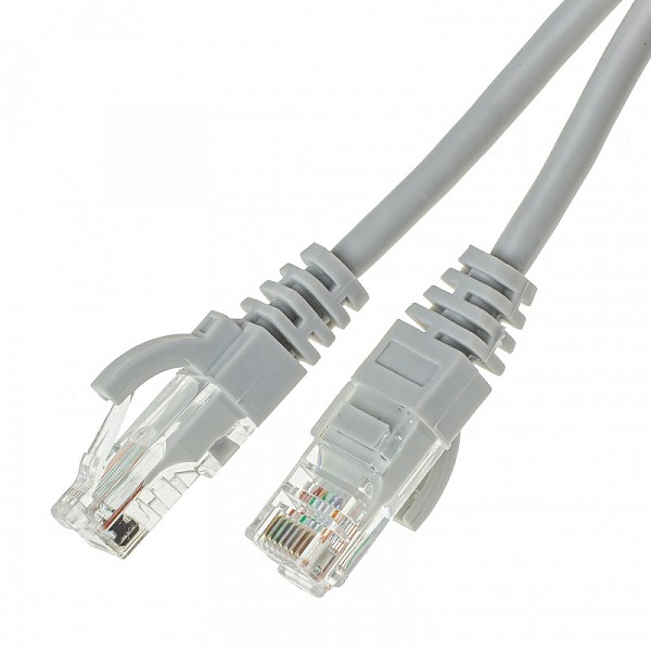 Patch cable UTP cat. 5e, 20.0 m, grey LSOH 