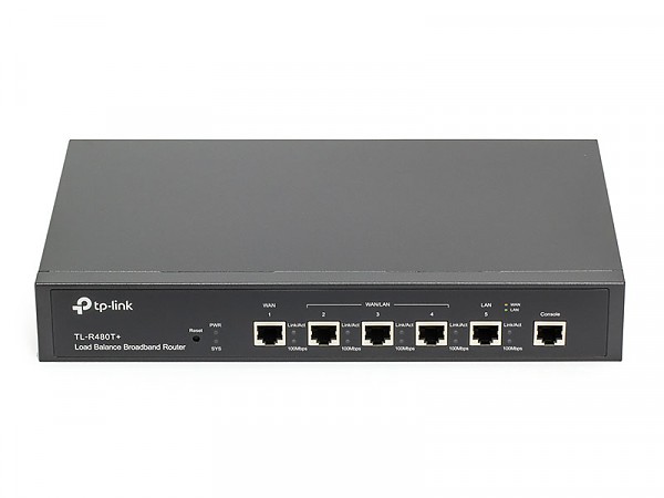 SMB broadband router, 2x WAN, 3x LAN, load balancing (TP-Link TL-R480T+) 
