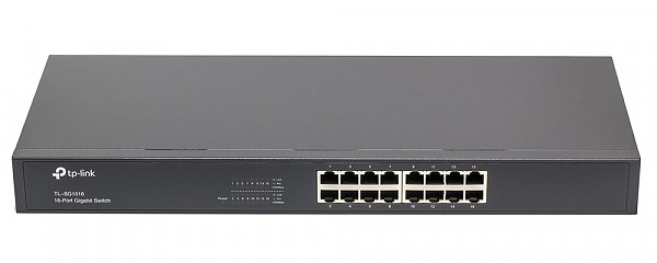 Unmanaged switch, 16x 10/100/1000 RJ-45, 19" (TP-Link TL-SG1016) 