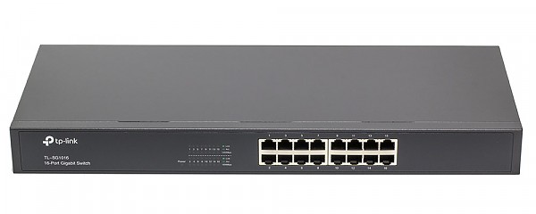TP-Link TL-SG1016, Unmanaged switch, 16x 10/1000 RJ-45, 19" 