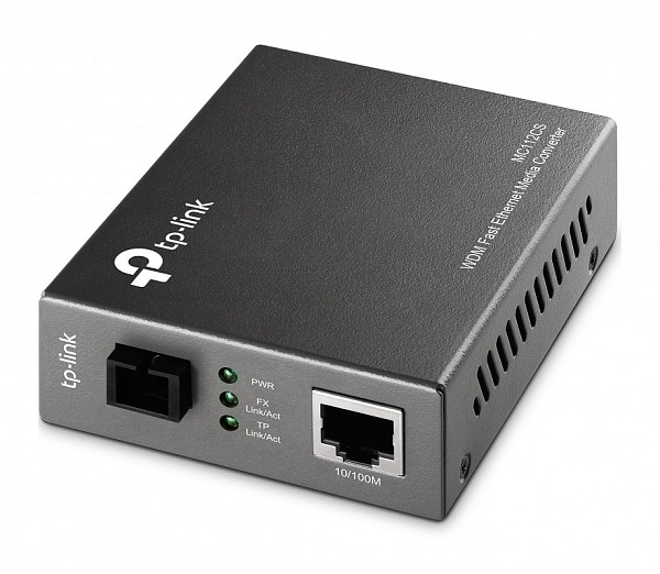 Media converter, 10/100M RJ-45/SC, SM 1310nm, 20 km, WDM (TP-Link MC112CS-20)