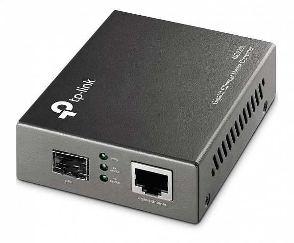 Gigabit media converter 10/100/1000 Mbps RJ-45/SFP slot 1000 Mbps (TP-Link MC220L) 