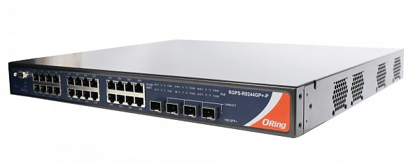 ORing RGS-9244GP, Managed switch, 24x 10/1000 RJ-45 + 4 slide-in SFP slots, O-Ring <30ms