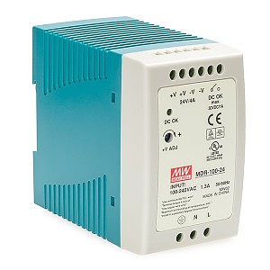 Power supply 96W 24VDC, mini, DIN TS35 (Mean Well MDR-100-24) 