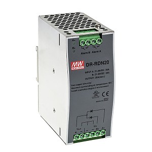 Power Supply Redundancy Module, 20A max, DIN TS35 (Mean Well DR-RDN20) 