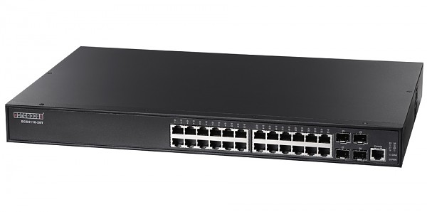Managed switch, 24x 10/100/1000 RJ-45, 4x SFP port (Edge-corE ECS4110-28T) 