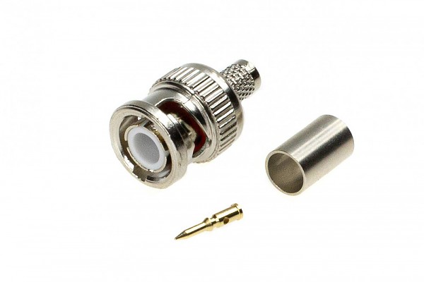 BNC male connector, crimp type, H155 