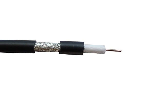 Coaxial cable RG6 Cu, 75ohm, black, 100m, Wave Cables