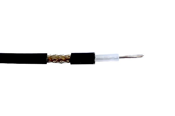 Coaxial cable RG58, 50ohm, stranded wire, black, 100m, Wave Cables