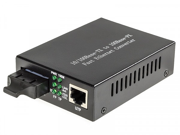 Media converter 10/100 Mbps RJ-45/SC, SM 1310nm,  20km (Wave Optics, WO-KA-SDS-020K) 