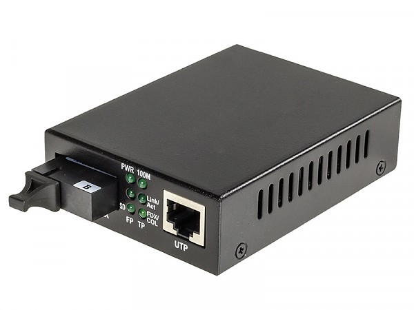 Media converter 10/100/1000 Mbps RJ-45/SC, SM 1550nm, 40km, WDM (Wave Optics, WO-KB-SWS-040K-B) 