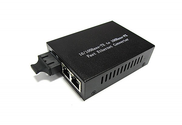 Media converter 2x10/100 Mbps RJ-45/SC, SM 1310nm,  20km (Wave Optics, WO-KA2-SDS-020K) 