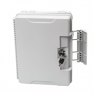Splice box, 24 cores outdoor (IP65) FTTH box, 24x SC simplex, w/o adaptors 