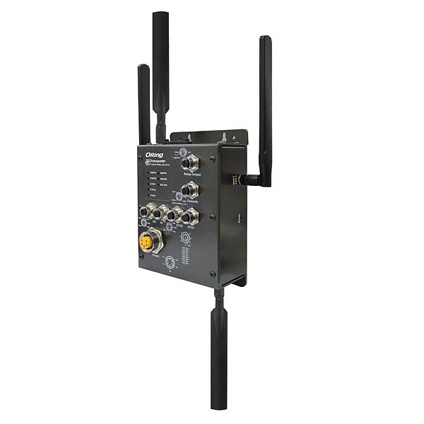 Wireless router 4G, 2x 10/100/1000 M12 (LAN) + 1x 802.11b/a/g/n (WLAN) (ORing TGAR-2062+-4GS-M12) 