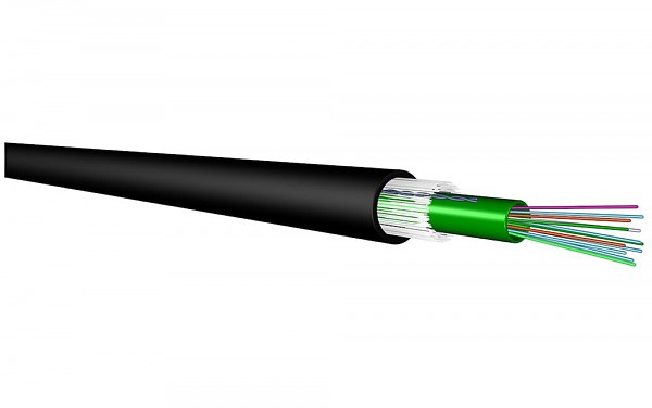 Outdoor fiber optic cable, 4x9/125, G652D fiber, PE