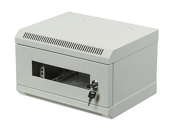4U rack cabinet, rack 10", wall-mounted, glass door, 280mm