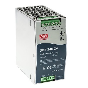 Power supply 240W 24VDC, DIN TS35, P.F.C. (Mean Well SDR-240-24) 