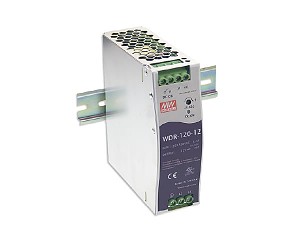 Power supply 120W 12VDC, P.F.C., DIN TS35 (Mean Well WDR-120-12) 