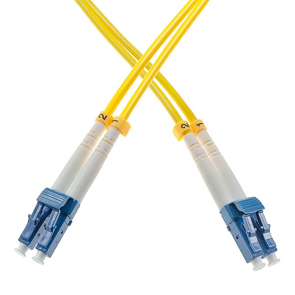 5M Black Armored LC To LC Duplex Single-Mode Fiber Optic Patch Cord, 9/125