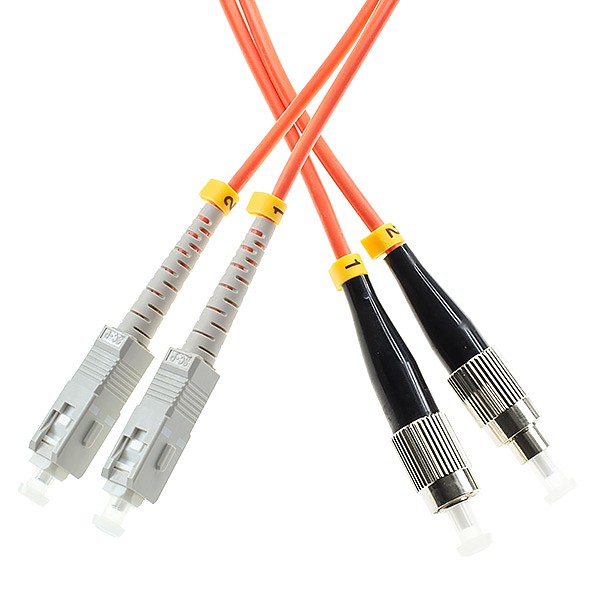 Patchcord SC/UPC-FC/UPC, MM, 50/125 duplex, OM2 fiber, 3 m 