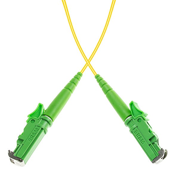 Fiber optic patch cord, E2000/APC-E2000/APC, SM, 9/125 simplex G652D fiber, 1m