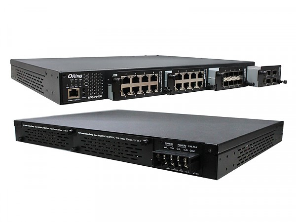 ORing RGS-P9000-HV, Industrial Managed modular switch, 24x SFP + 4 slide-in SFP+ slots 10G, O/Open-Ring <30ms