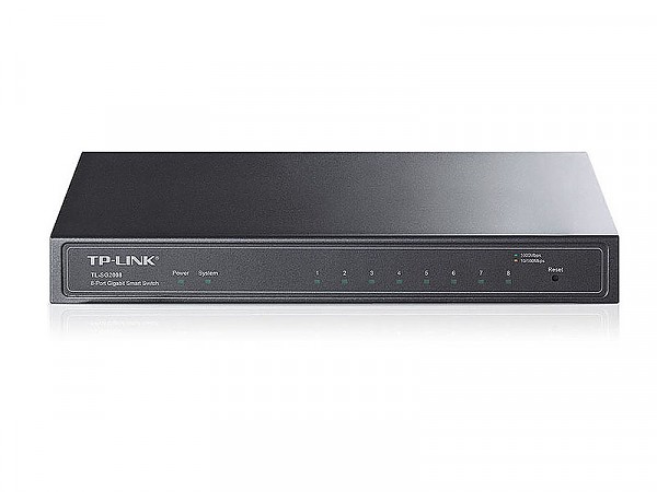 TP-Link T1500G-8T, TL-SG2008, Smart switch,  8x 10/100/1000 RJ-45, desktop 