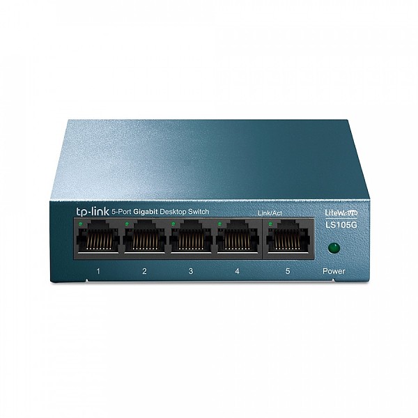 Unmanaged switch, 5x 10/100/1000 RJ-45, desktop (TP-Link LS105G) 